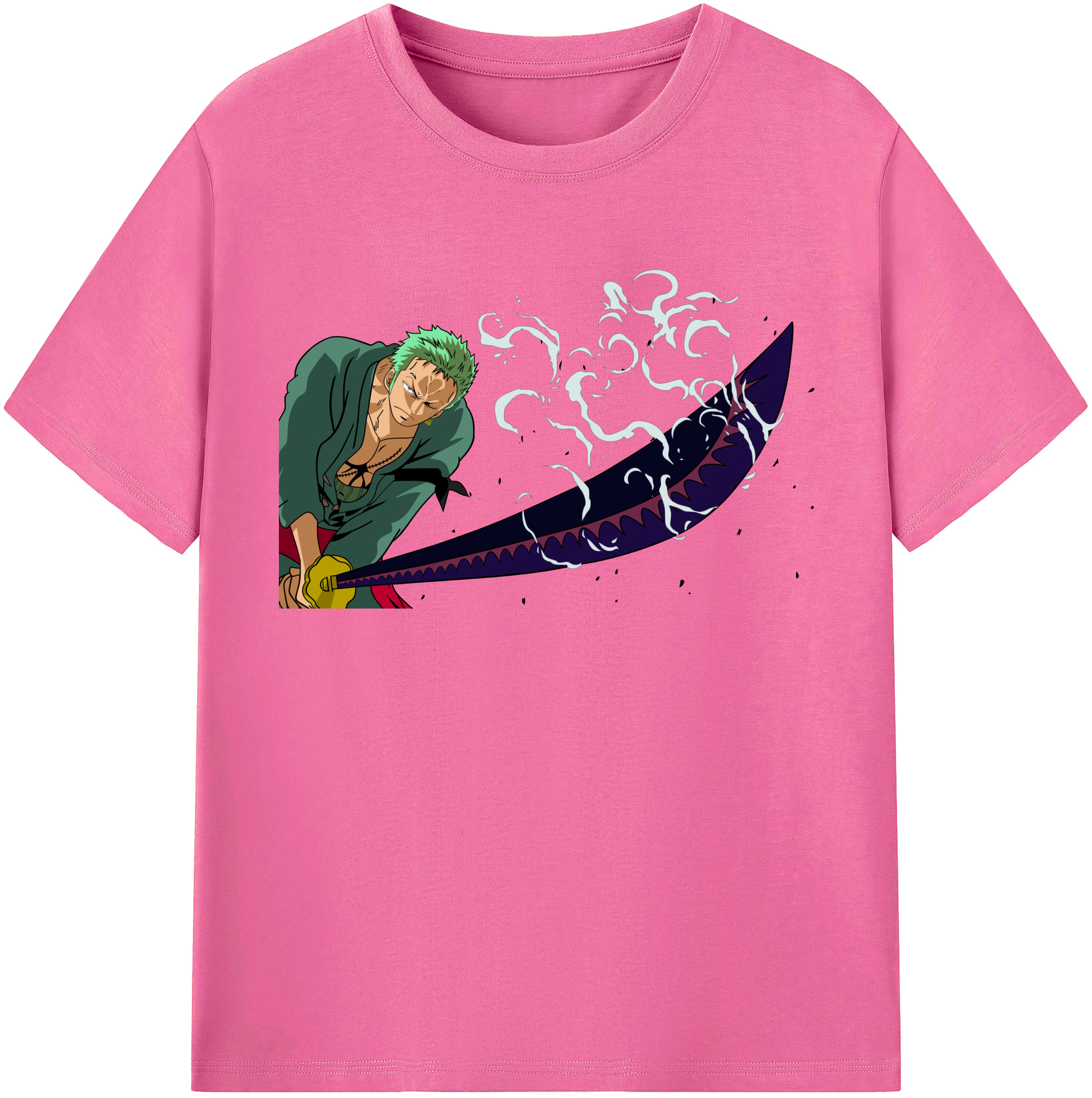 ワンピース ロロノア・ゾロ ONE PIECE Roronoa Zoro レディースカジュアルプリントTシャツ（綿100％）